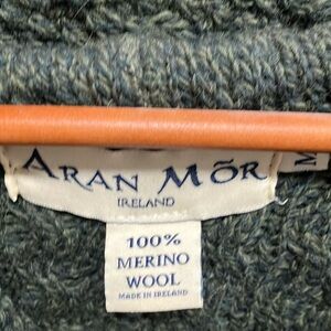 Long wool cardigan by Aran Mor.